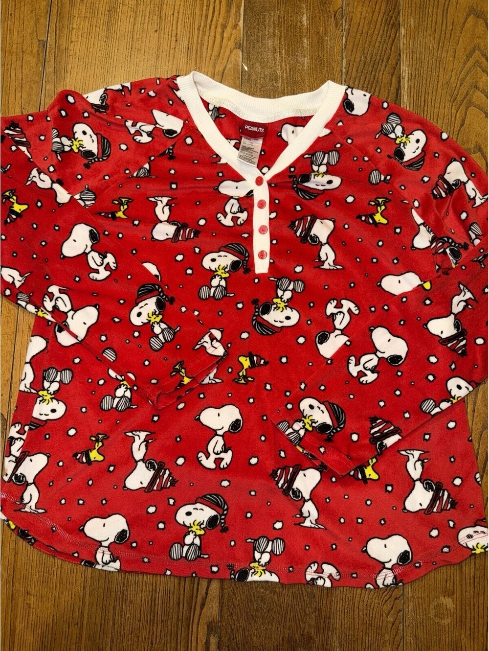 Peanuts Adult Large Snoopy & Woodstock Characters Pajama Set Pants & Top
